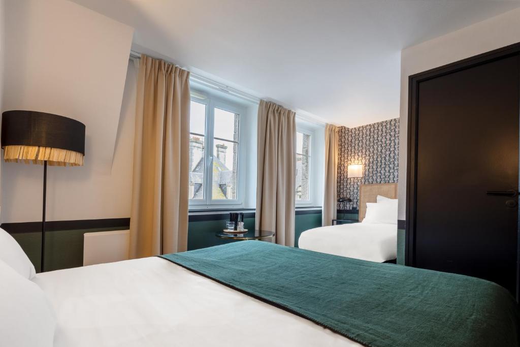 chambre double de l'Hôtel Bristol Union Intra-Muros à Saint-Malo